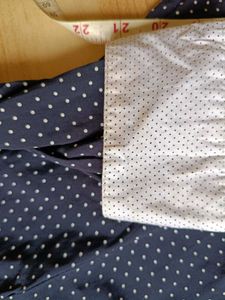 Stylish Navy Polka Dot Shirt