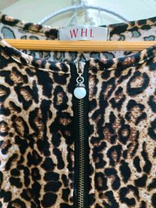Leopard Print Short Sleeve Dress