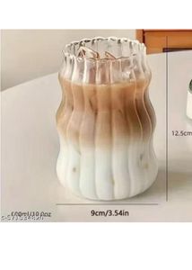 Meesho Wave Shape Glass with Straw