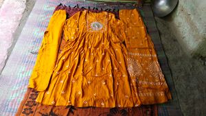 Elegant Orange Kurta Set with Dupatta