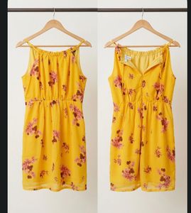 Women's Yellow Floral Dress