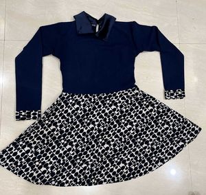 Chic Navy &amp; White Skater Dress