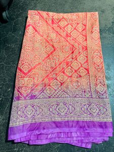 Elegant Red &amp; Purple Saree