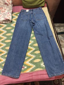 Stylish Wide-Leg Blue Denim Jeans