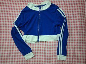 Blue Mini Dress with White Stripes