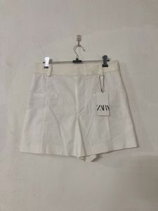 Zara White High Waisted Shorts