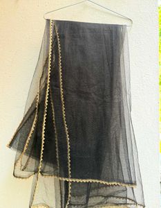 Black Embroidered Detail Kurta