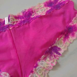 Lace Briefs with Floral Print