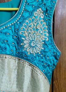 Sleeveless anarkali gown