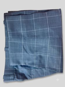 👔 Blue Windowpane Check Wedding Suit | Waist 32”