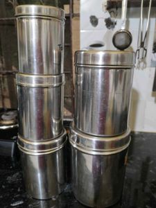 Set of 5,and 3 Stainless Steel container se