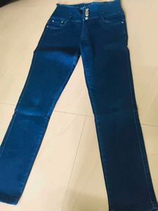 High Waisted Blue Denim Jeans