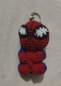 Crocheted Spiderman Keychain