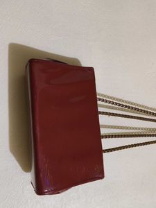 Chic Burgundy Holographic Clutch