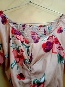 Chic Floral Smocked Top