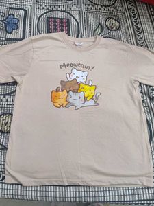 over sized t shirt.  cute printed