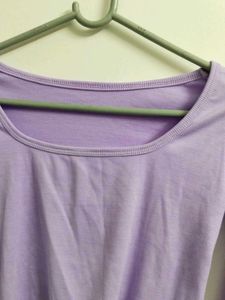 New Lavender Long Sleeve Crop Top