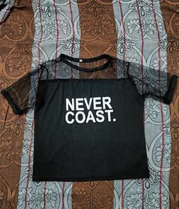 Sheer Mesh Graphic T-Shirt