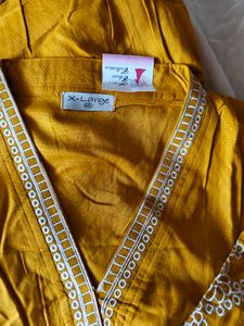 Elegant Embroidered Mustard Co-ord Set