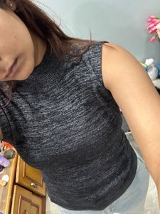 Sleeveless Mock Neck Top