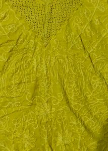 Yellow Embroidered Kurta