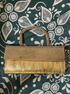 Gold Rhinestone Clutch