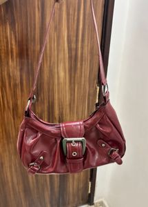 Chic Burgundy Hobo Bag