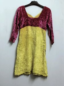 Velvet Sequence Handwork Kurti