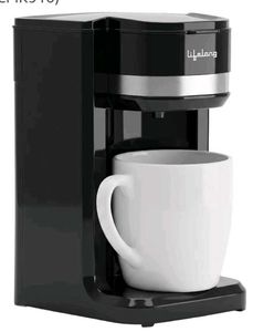 Black Coffee Maker with Mug