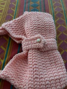 Handmade Pink Crochet Clutch Bag