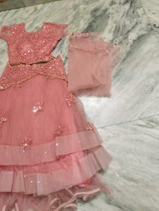 Pink Embellished Lehenga Choli Set