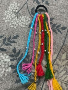 Boho Braided Hair Tie with Beads &amp; Bells