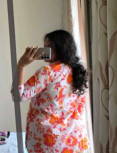Vibrant Floral Print Kurta