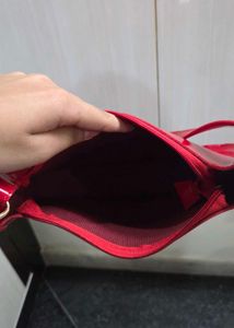 Classic Red Glossy Handbag – Fashion Essential