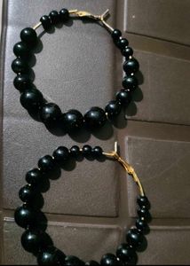 Pearl Hoop Earrings &amp; Bracelet Set