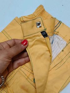 Green Biker Vest &amp; Yellow Pants Set
