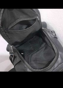 Black Leather Backpack