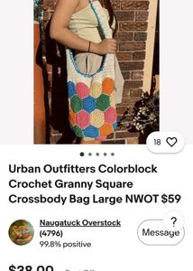 Boho Hexagon Crochet Shoulder Bag
