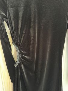 Black Velvet Cut-Out Dress
