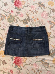 y2k chrome hearts inspired mini skirt