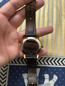 Fossil Navy Dail Watch Gold Leather ME1138