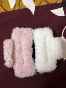 Cute Fluffy Fur Hair Clips (Set of 2)
