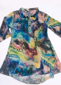 Vibrant Abstract Print Kurta