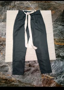 Tie Waist Grey Trousers