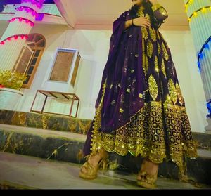 Elegant Purple Embroidered Kurta Set