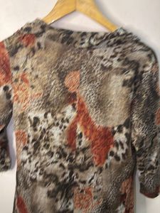 Stylish Cowl Neck Print Tunic