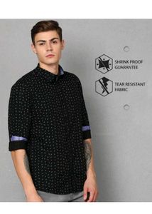 Men's Black Printed Shirt
