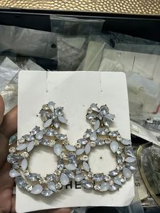 stone gem earrings earring chunky