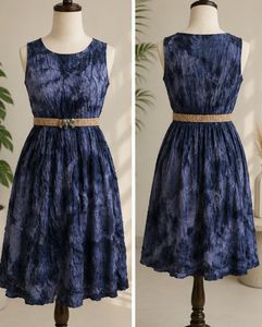 Sleeveless Fit & Flare Dress with Belt