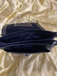 Classic Black Leather Shoulder Bag